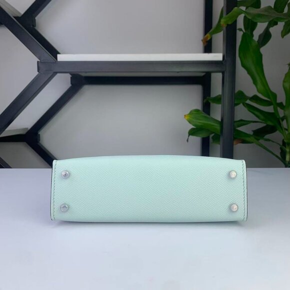 Kelly 19 Style Mini Genuine Leather Top Handle Bag - Picture 7 of 12